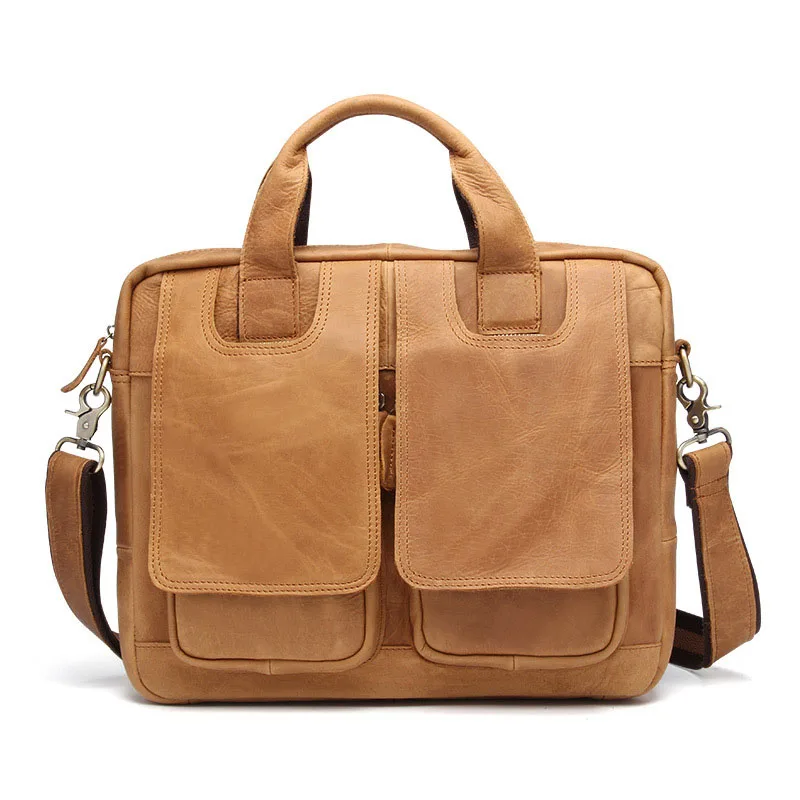 Men genuine leather bag Business Tote Briefcases messenger Bag Horse Leather famous brands high quality large Multifunction Men genuine leather bag Business Tote Briefcases messenger Bag Horse Leather famous brands high quality large Multifunction