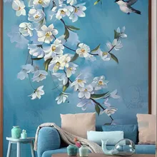 Modern wallpaper aves magnolia flor foto mural fondos de pantalla para sala de televisión de fondo murales de papel de pared de encargo cualquier tamaño