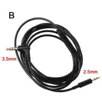 

1.5m Braid 3.5mm to 2.5mm 3.5mm Jack Audio AUX Cable Cord With Mic Volume Control for Car Headphone Speaker Mobile Phone Tablet
