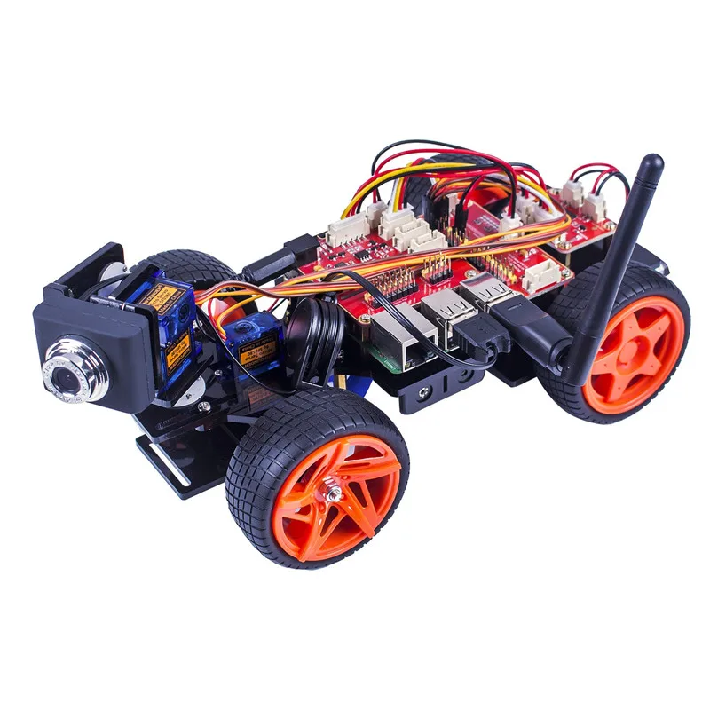 SunFounder Remote Control Robot Kit For Raspberry Pi 3 Smart Video Car Kit V2.0 RC Robot App Controlled Toys (RPi Not included) SunFounder Remote Control Robot Kit For Raspberry Pi 3 Smart Video Car Kit V2.0 RC Robot App Controlled Toys (RPi Not included)