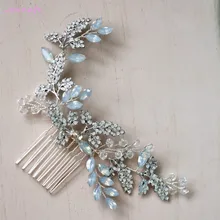 Jonnafe Crystal Hair Comb Bridesmaid Headpiece Fashion Wedding Hair Vie Accessories Bridal Hair Jewelry Piece