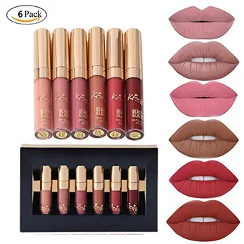 

6pcs/set Makeup Matte Lipstick Lip Kit Gloss Long Lasting Lip Stick Cosmetics mini set brithday edition kyshadow