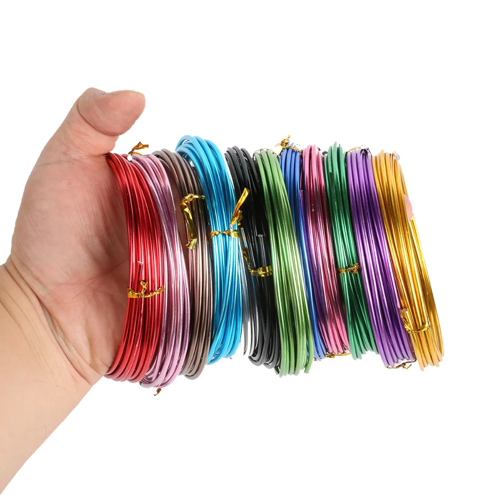 1mm 1.5mm 2mm 2.5mm Anadized Color Aluminium Craft Wire Beading Cord For  DIY Bracelet Necklace Jewelry Making Findings