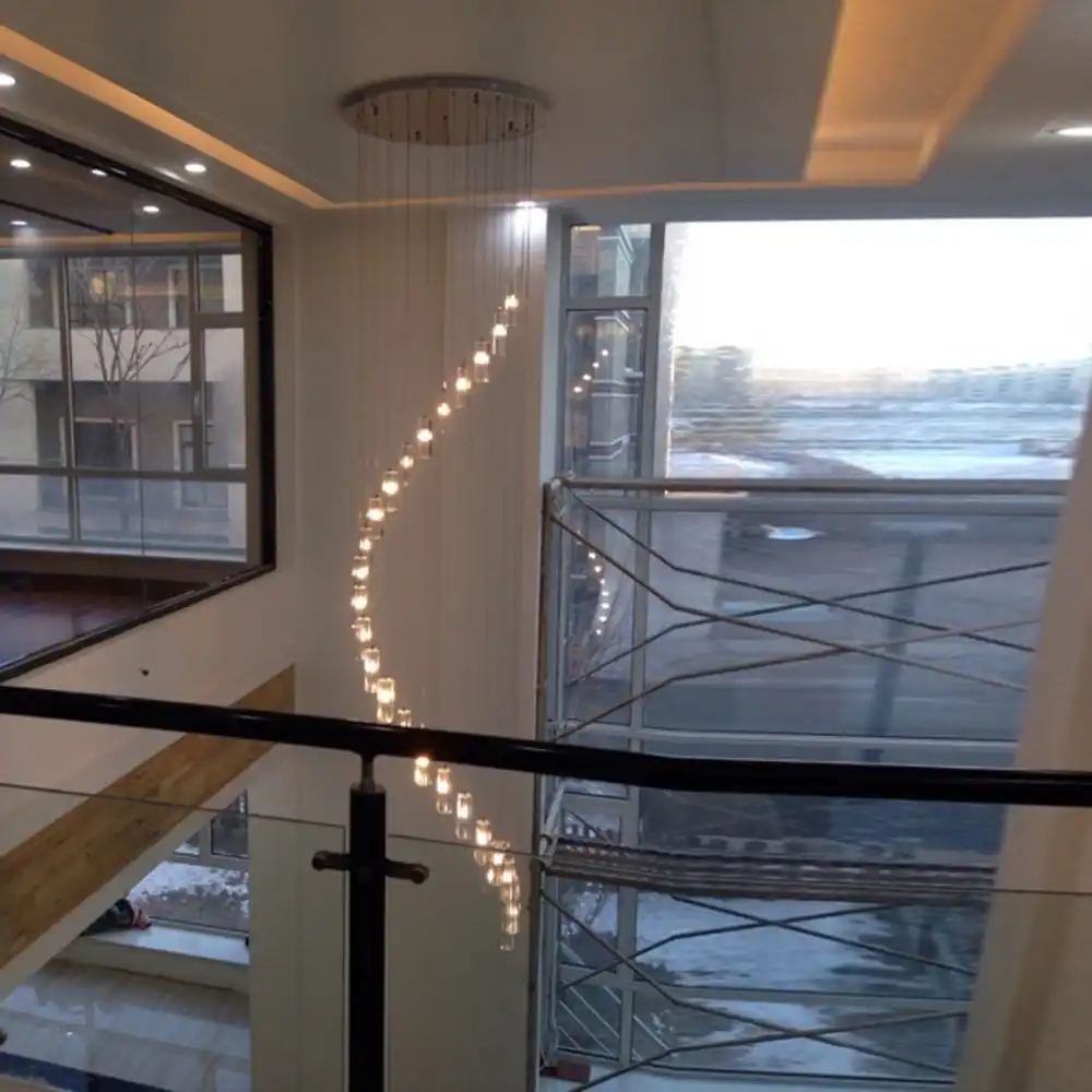 XL Treppenhaus 1 4,5 M Spiral led Kronleuchter blase kristall