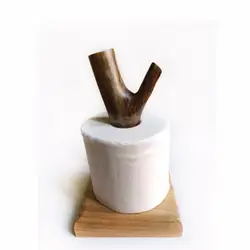 Творческий Деревянный держатель ткани оригинальный древесины ролл Держатели бумаги ветви дерева эко-туалет/Кухня хранения Стойки