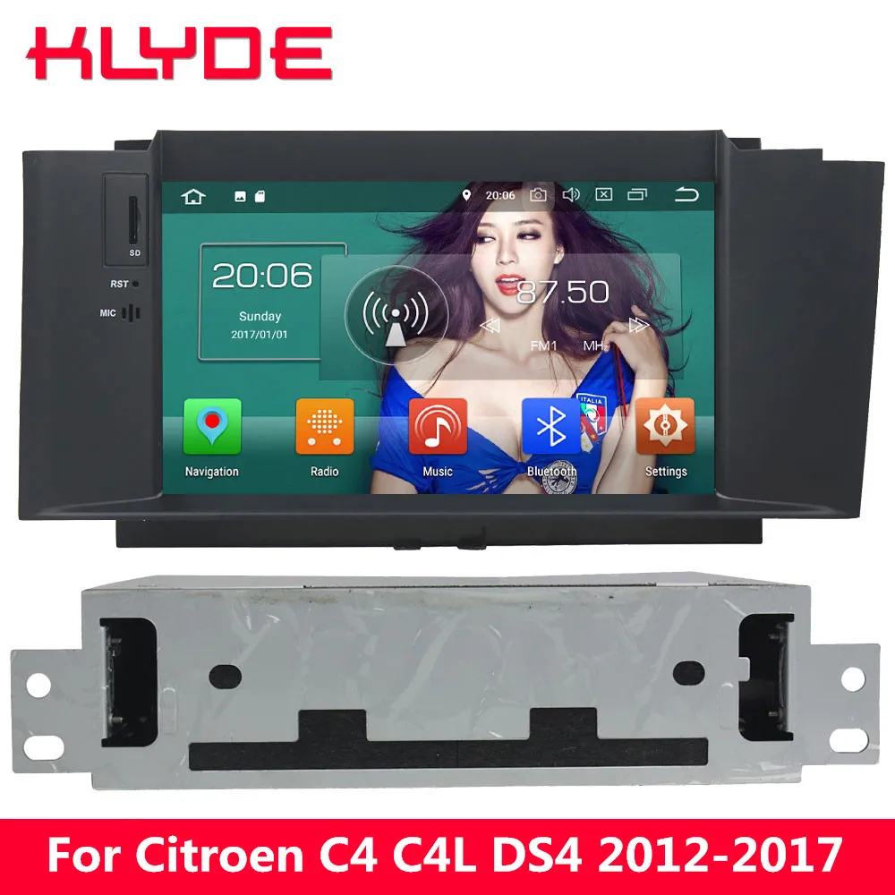 

KLYDE 7" 4G Android 8 Octa Core 4GB RAM 32GB ROM Car DVD Multimedia Player For Citroen C4 C4L DS4 2012 2013 2014 2015 2016 2017