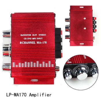 

Digital MP3 Car Audio 2*20W Stereo Connection RCA Loudspeaker 12V Mini Red Low Distortion Hi-Fi LP-MA170 Amplifier 2 Channel