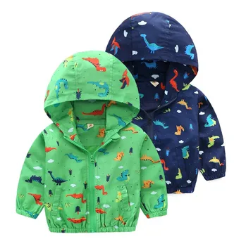 

2018 Boy girl Dinosaur hoodies Windbreaker Jurassic Park Pizex spring fashion coat sports kid top baby clothes children clothing