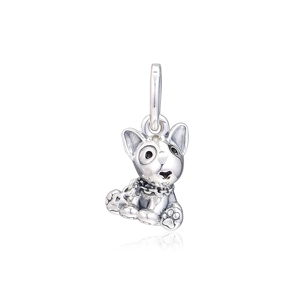 

CKK Silver 925 Jewelry Bull Terrier Puppy Dangle Charm Mother's Day Beads Fits Original Bracelets Sterling Silver Making