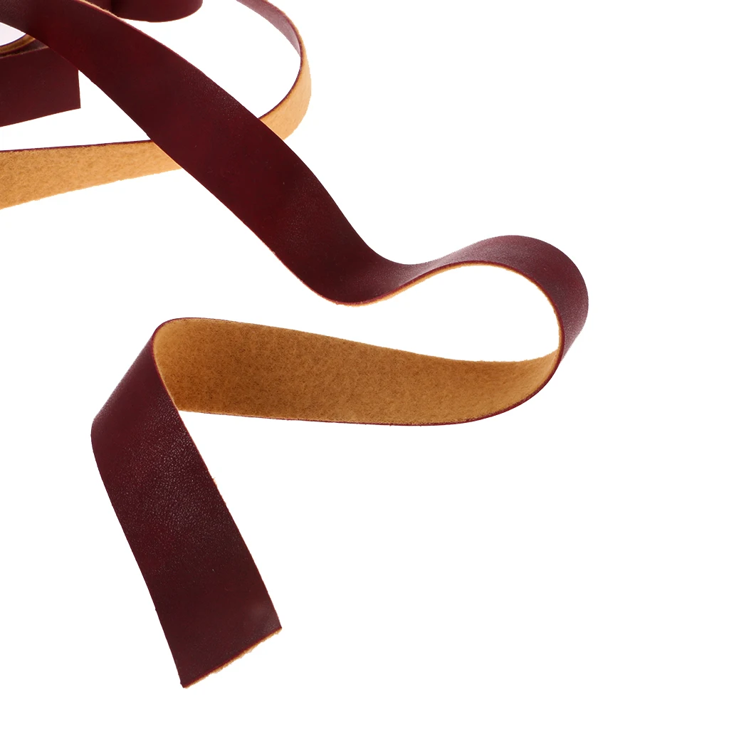 fityle 2 Pieces Long DIY PU Leather Straps Strips DIY Belt Embellishments for Crafts  2cm Wide 10 Meters Each