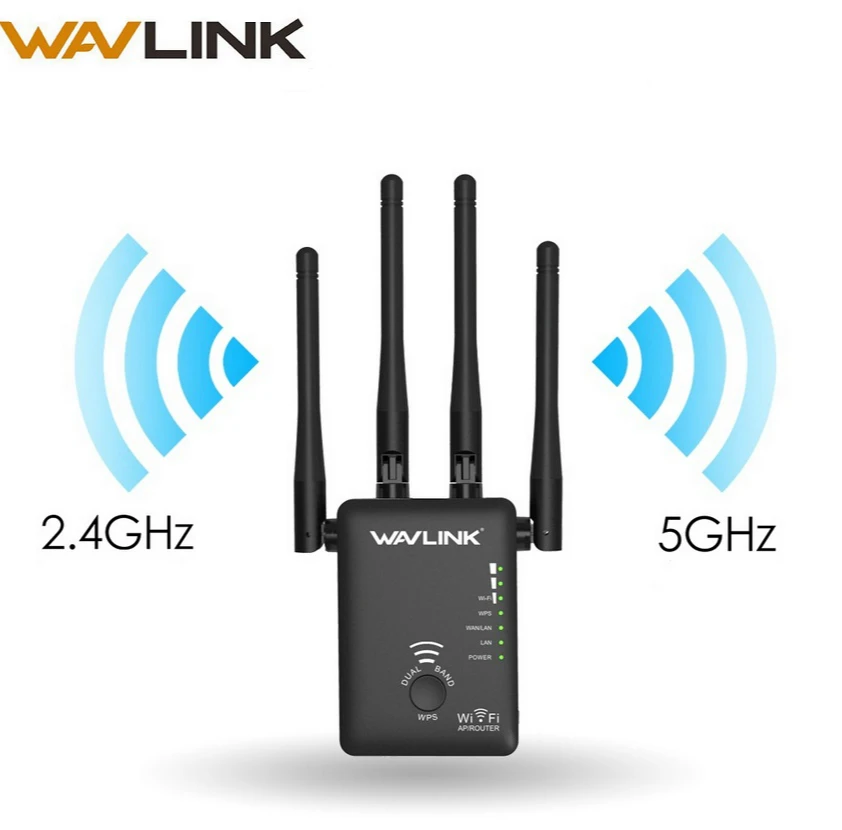 Wavlink Wi-Fi ретранслятор 1200 Мбит/с беспроводной wifi маршрутизатор/расширитель AP сети длинный диапазон WPS двухдиапазонный 2,4G& 5G wifi усилитель сигнала