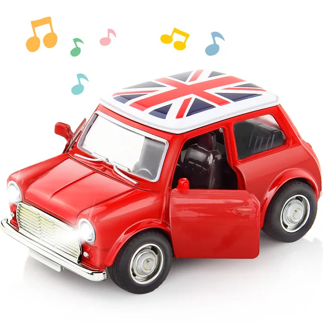 

1:38 Alloy Car Pull Back Diecast Model Toy Sound light Collection Brinquedos Car Vehicle Toys For Boys Children Christmas Gift