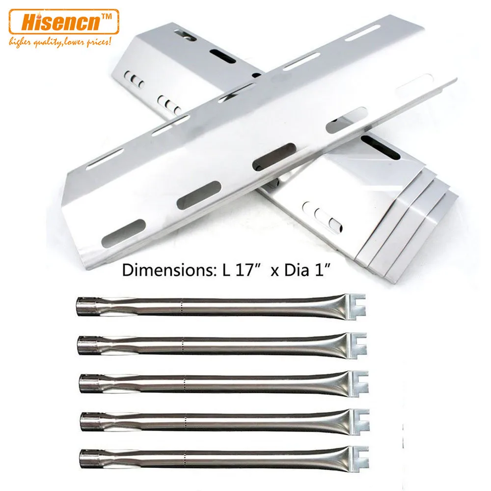 Stainless Steel BBQ Heat Plates Shield For Select Ducane 16-7//8/" X 5-1//8/" 5Pcs