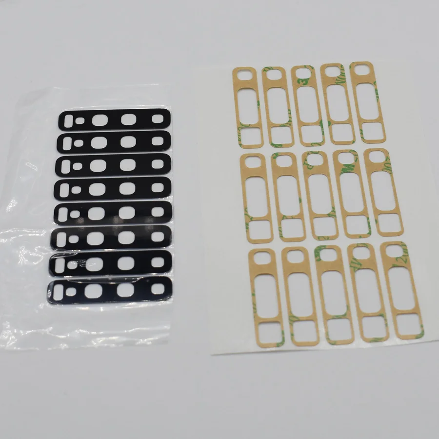 

10sets/lot 100% real glass For Samsung Galaxy s10 s10 plus Back Rear Camera Glass Lens Cover With Adhesive Sticker glue