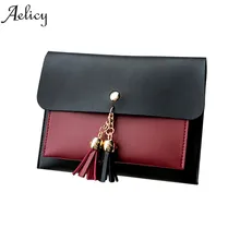 Aelicy Женская Повседневная сумка-почтальон Мини Милая простая Дамская клатч кожаная женская маленькая кисточка через плечо сумка