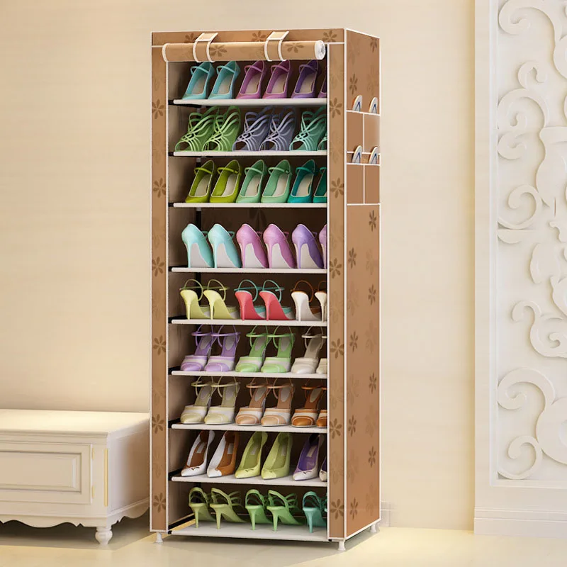 Korean Minimalist Multi Function Storage Shoe Cabinet Oxford Cloth