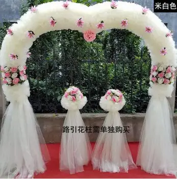 

Wedding props, flower arch, silk flower arch, arch, flower frame, heart-shaped flower gate, happy store, opening arch