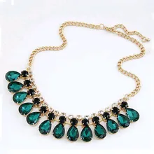FAMSHIN 2017 New Fashion jewelry Gem statement Gold Necklaces & Pendants choker necklaces for women
