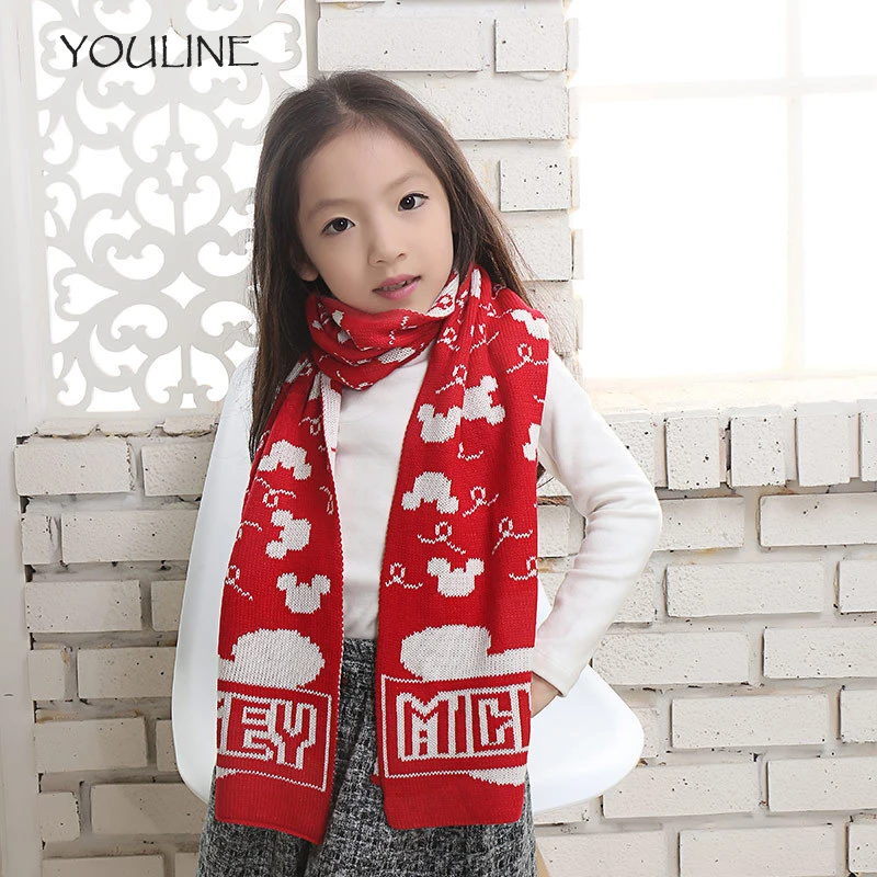 Youline New Boy Girl Winter Cartoon Pattern Scarf Warm