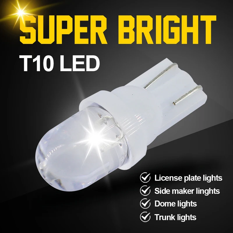 Hlxg 4 шт. SMD 12 В w5w led T10 168 194 автомобильный Стайлинг светодиодный внутренний свет сигнал поворота Тормозная лампа для чтения светодиодная индикатор ламповый