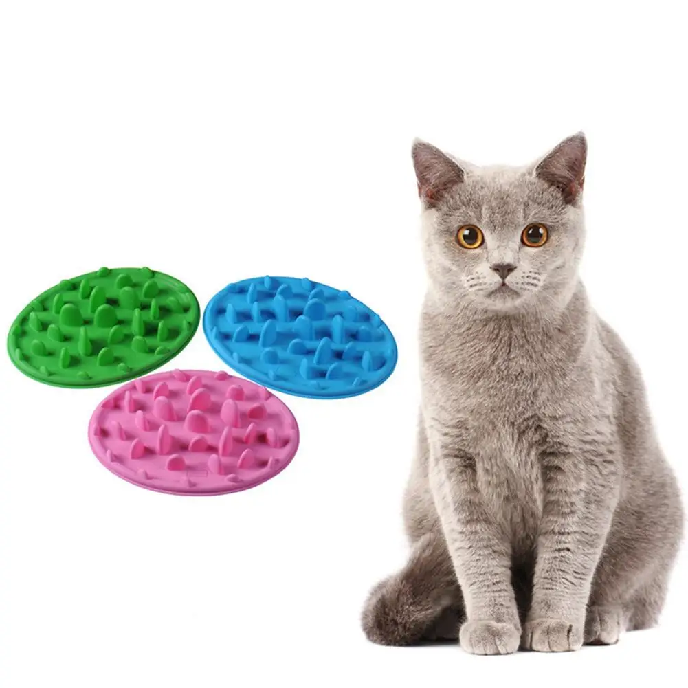 

TINGHAO Dog Bowl Raised Jungle Anti-choking Silicone Pet Dog Cat Bowl Puppy Feeding Slow Feeder