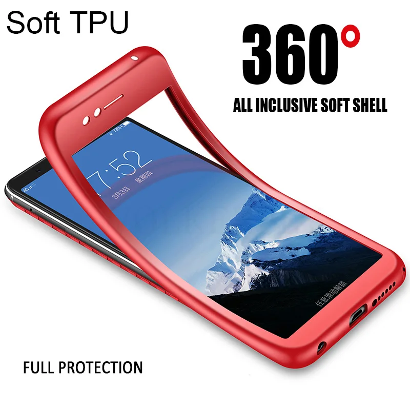 

360 Full Cover Soft TPU Case for Honor 9 Light Case Matte Plain Shell on Huawei Honor 9 10 Lite Business Case for Honor 10 Light