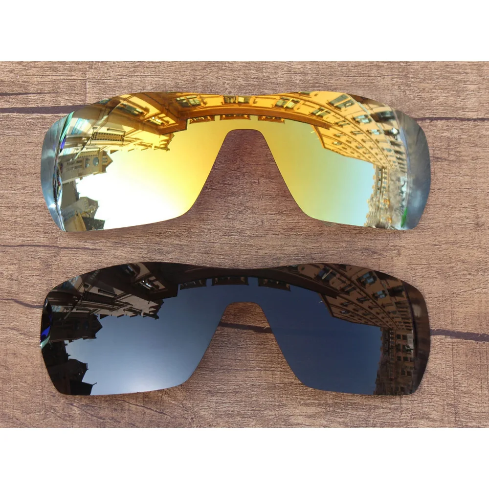 

Vonxyz 2 Pieces Stealth Black & 24K Mirror Polycarbonate Replacement Lenses for-Oakley Offshoot Frame