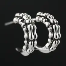 925 пробы серебро коготь дракона мужские Байкер-рокер серьги 8M015_# Сопряжение