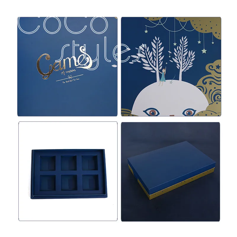 

Cocostyles custom blank exquisite colorful printing big box within 6 small box for wedding party event cake box