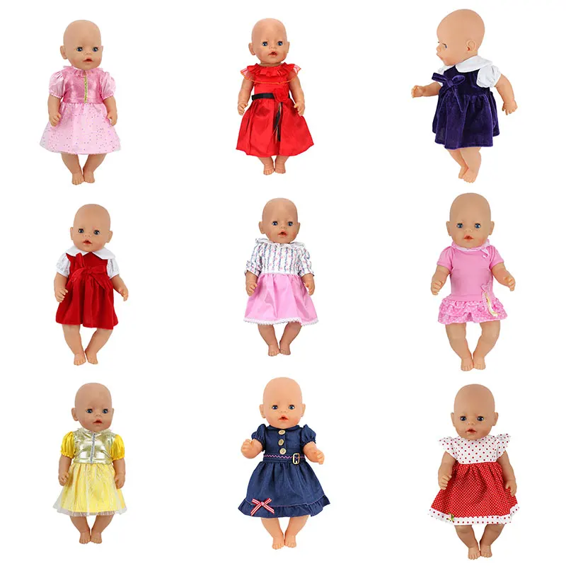 

New Dress Fit For 43cm Baby Doll 17 Inch Doll Clothes And Accessoires