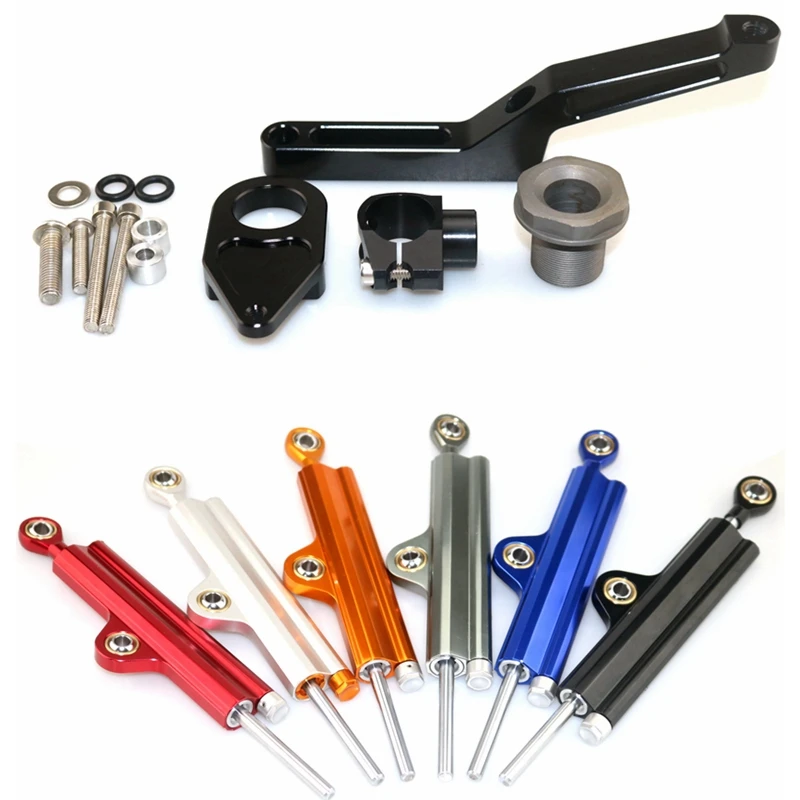 

Motorcycle cnc Universal Stabilizer Damper Complete Steering Mounting Bracket For KAWASAKI ZX6R 2009 10 11 12 13 14 15 2016 2017