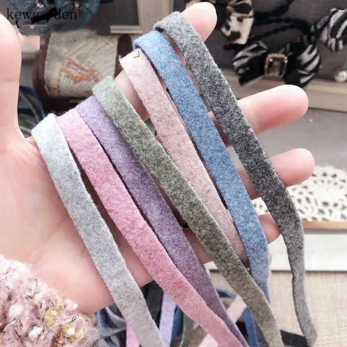 Kewgarden 10 мм 3/8 &quotшерстяные атласные ленты DIY бант хлопковая лента вручную