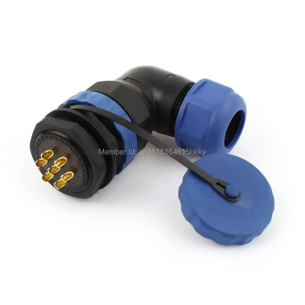 

Waterproof Aviation Plug Socket SD28 28mm 7 Pin Panel Mount Connector Elbow IP68