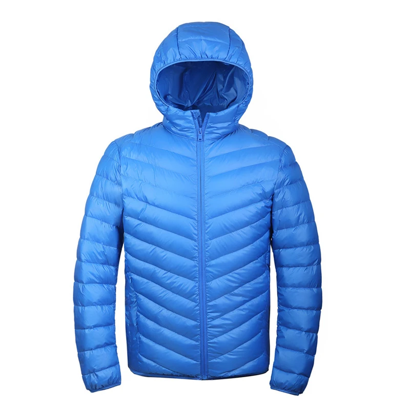 Down Jacket Men Winter Ultralight 95% Duck Down Outdoors Collar Parka Coat