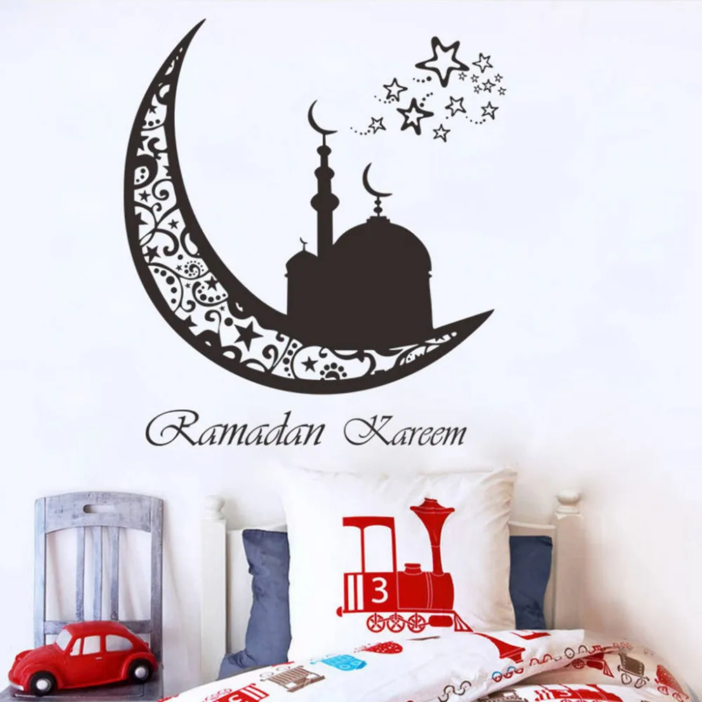 Ramadan Kareem виниловая наклейка на стену Съемная мусульманская Наклейка украшение