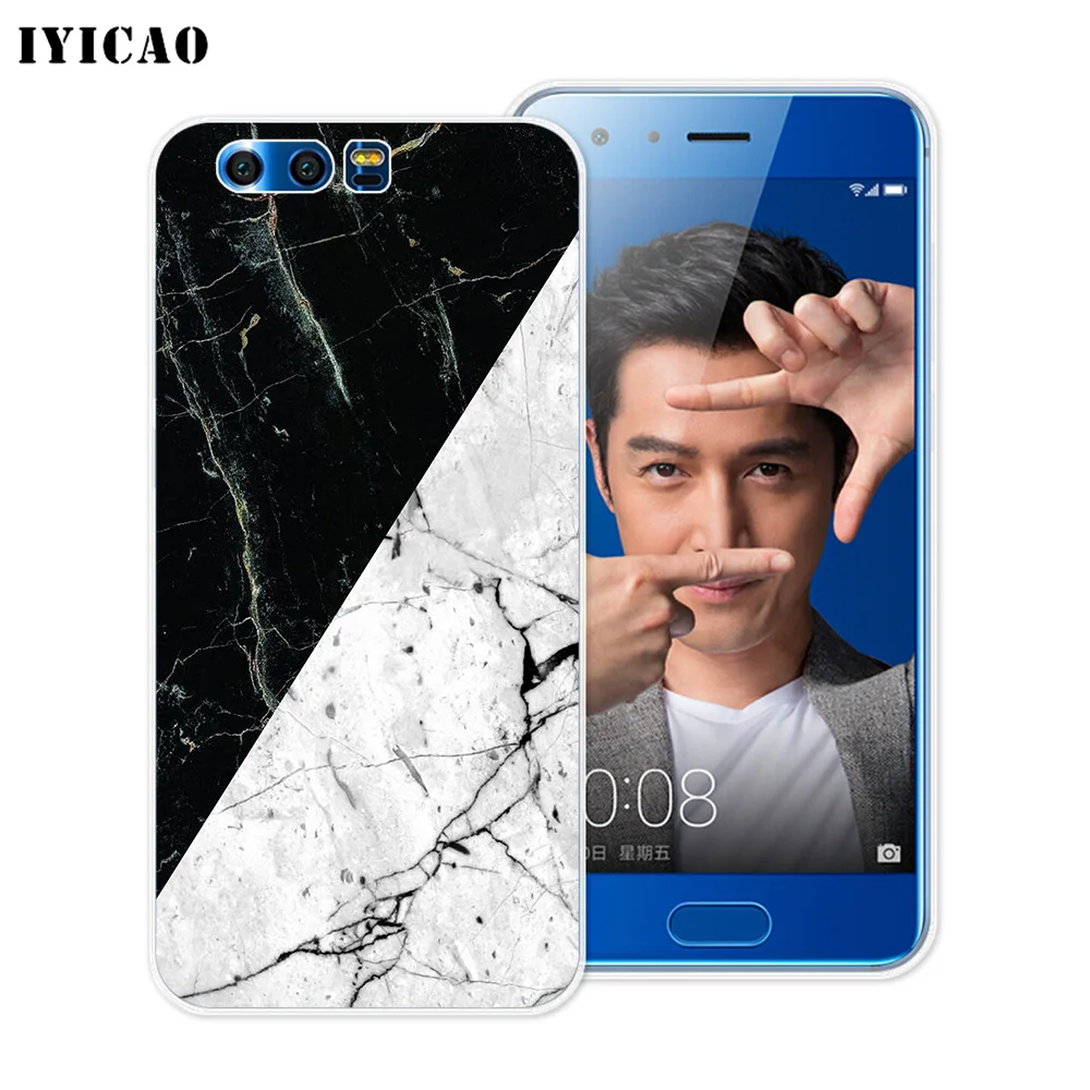IYICAO золотой мраморный коллаж Модный мягкий силиконовый чехол для Huawei Y9 Y7 Y6 Prime 2018