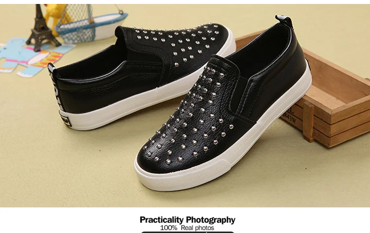 Rivet Children Shoes 2018 New Spring Fashiion Solid Pu Leather Kids Shoes Black Gold Casual Zips Rubber Boys Girls Sneakers  565 (5)