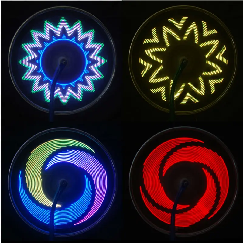 Sale Leadbike Bicycle Wheel Light Double Display 21 Flash Patterns With 32 RGB LED Lights Lamp for Bikes Night Riding Free Shipping 4