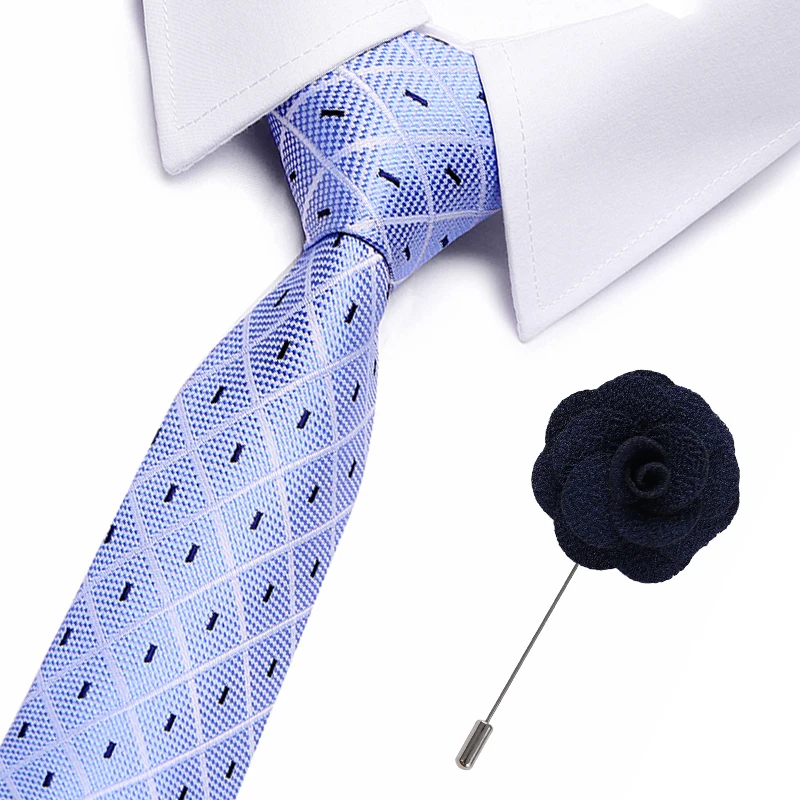 

Fashion Men's Colourful Tie Silk Formal Ties Necktie Narrow Slim Skinny Cravate Narrow 7.5cm Neckties free brooches
