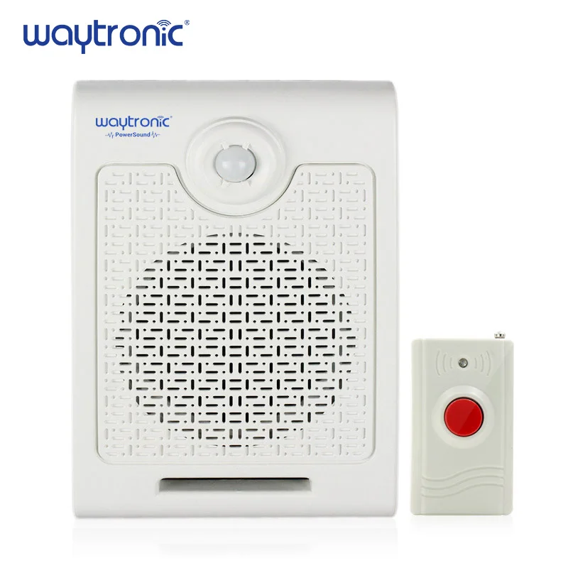 Wall Mount High Power PIR Motion Sensor Button Activated Sound Amplifier Speaker for Safety Attention Blind Guide Voice Reminder