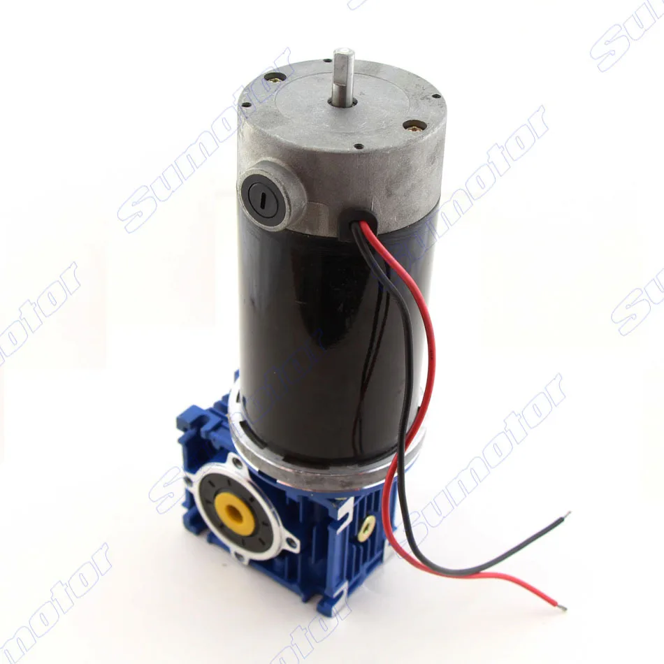 GW80170 DC 12V tail axle shaft for encoder Worm Gear Reducer electric motor Large power Big Torque Low speed Industry machinery spindle 775 with er11 high speed large torque dc motor electric tool electric machinery 12 36v 775