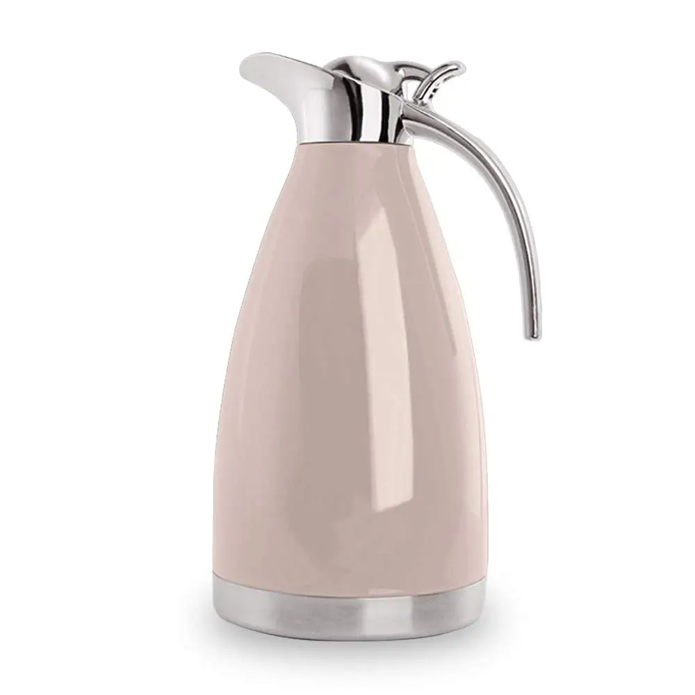 

WGT 68 Oz Stainless Steel Coffee Thermal Carafe/Double Walled Vacuum Thermos Insulated / 24 Hour Heat Retention / 2 Liters
