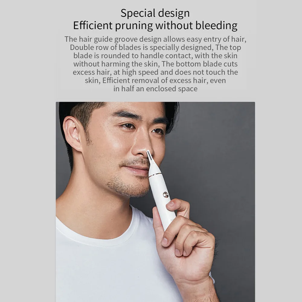 Xiaomi NI SOOCAS Портативный Электрический триммер для носа и ушей Mijia Водонепроницаемый для носа для бровей Триммер для волос для личной гигиены от Youpin