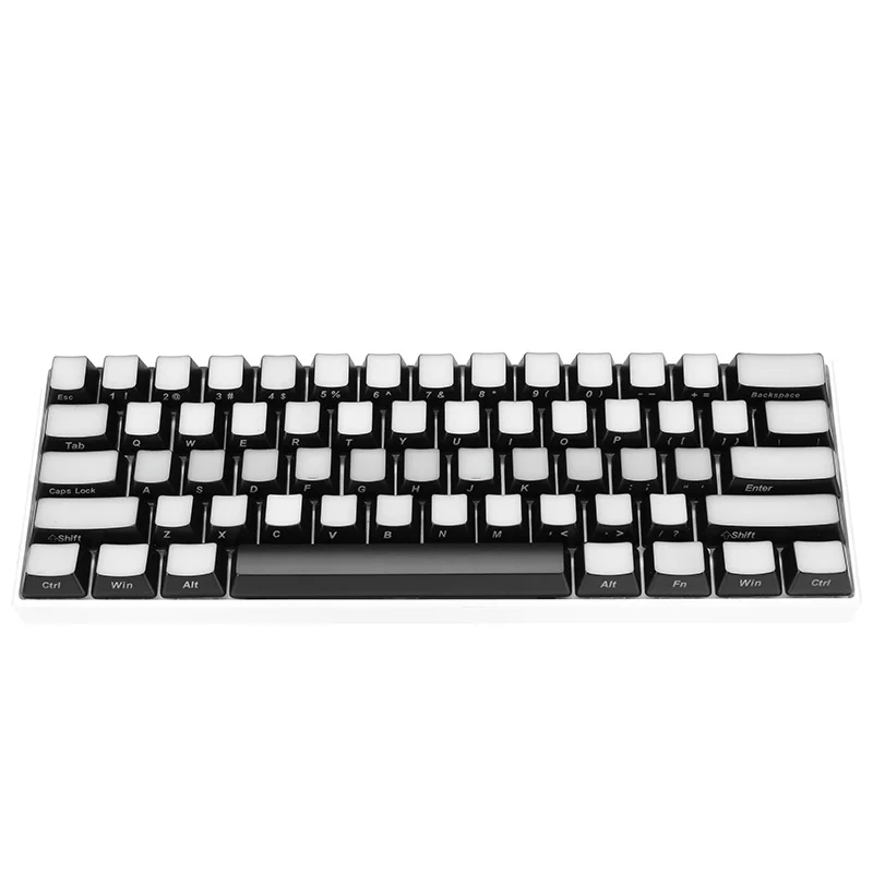 

104 Key All-Transparent ABS Side Printed Keycaps Thick Keycaps RGB Machanical Keyboard Switch For Cherry MX for Filco