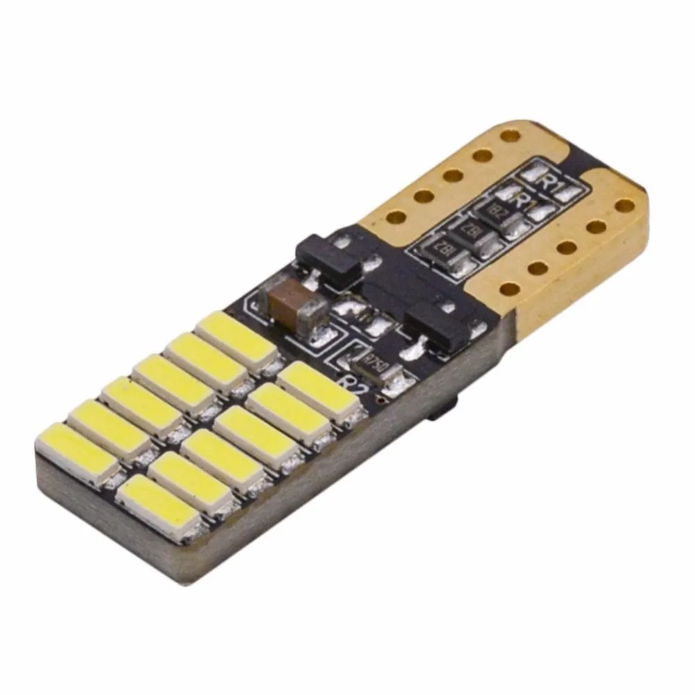 

2Pcs Par Pingo T10 24 Led Smd Samsung Chip Terminal Em Ouro Cambus