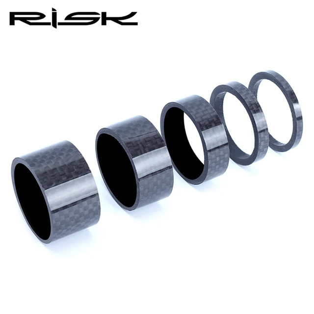 5Pcs/set Mountain Road Bike Bicycle Headset Stem Spacer Set for 1 1/8" 28.6mm Stem Carbon Fiber