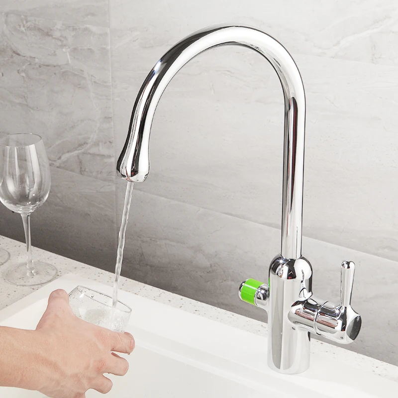 FLG Deck Mounted Kitchen Faucets Mixer Tap 360 Degree Rotation with Water Purification Features Chrome 3 Way Mixer Tap Crane 525 FLG Deck Mounted Kitchen Faucets Mixer Tap 360 Degree Rotation with Water Purification Features Chrome 3 Way Mixer Tap Crane 525