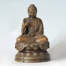 ATLIE BRONZES Buddha Statue Shakyamuni Buddha Sculpture Buddhist Temple Home Decoration Gifts BD-135