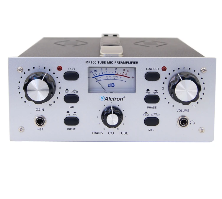 Alctron MP100 одноканальный микрофон-трубка/инструмент предусилитель, микрофонный усилитель, с 48V фантомным питанием