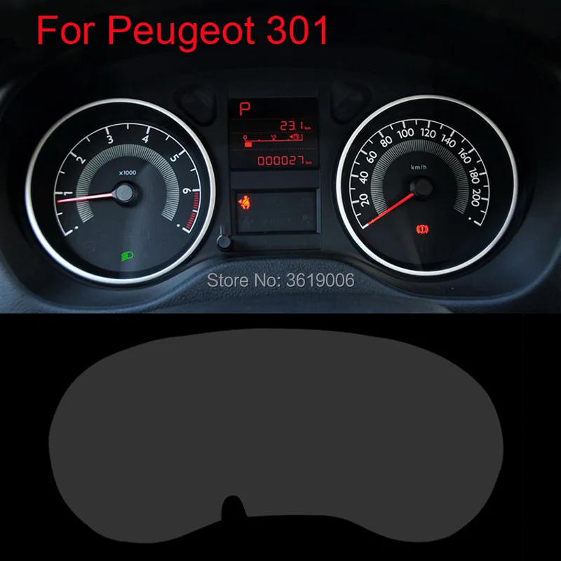 

TOMMIA For Peugeot 301 14-17 Screen Protector HD 4H Dashboard Protection Film Anti-scratches Car Sticker